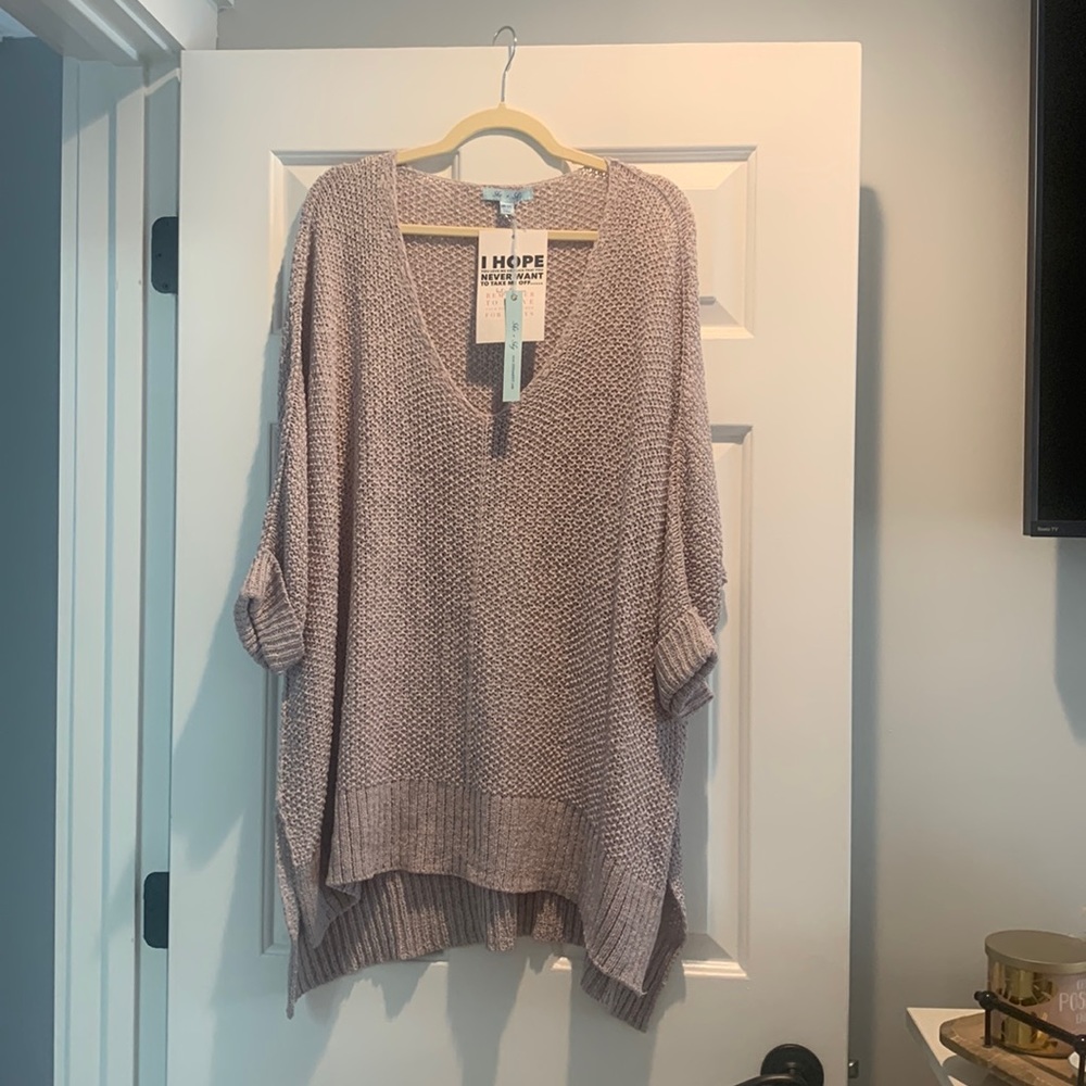 She + sky tunic (color is grey acrylic but looks like a light lavender) NWT